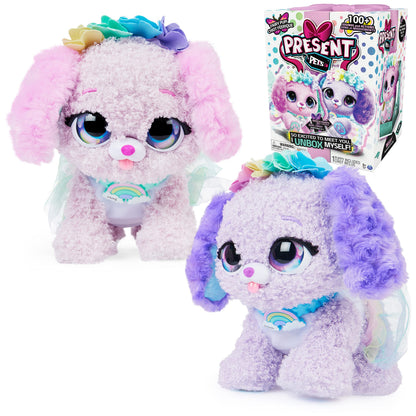 Present Pets Fairy Puppy Interactive Surprise Plush Toy Pet with Over 100 Sounds & Actions (Style May Vary) Girls Gifts Kids Toys for Girls