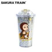 16oz Cartoon Girl Insulated Tumbler - Leak-proof Cup