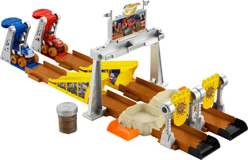 Fisher-Price Blaze and the Monster Machines Toy Cars Playset Mud Pit Race Track with Blaze Crusher & Slime for Kids Ages 3+ Years